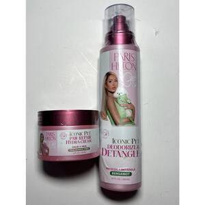 Paris Hilton SET OF TWO Pet Dog Detangle Bergamont AND Paw Repair Creme